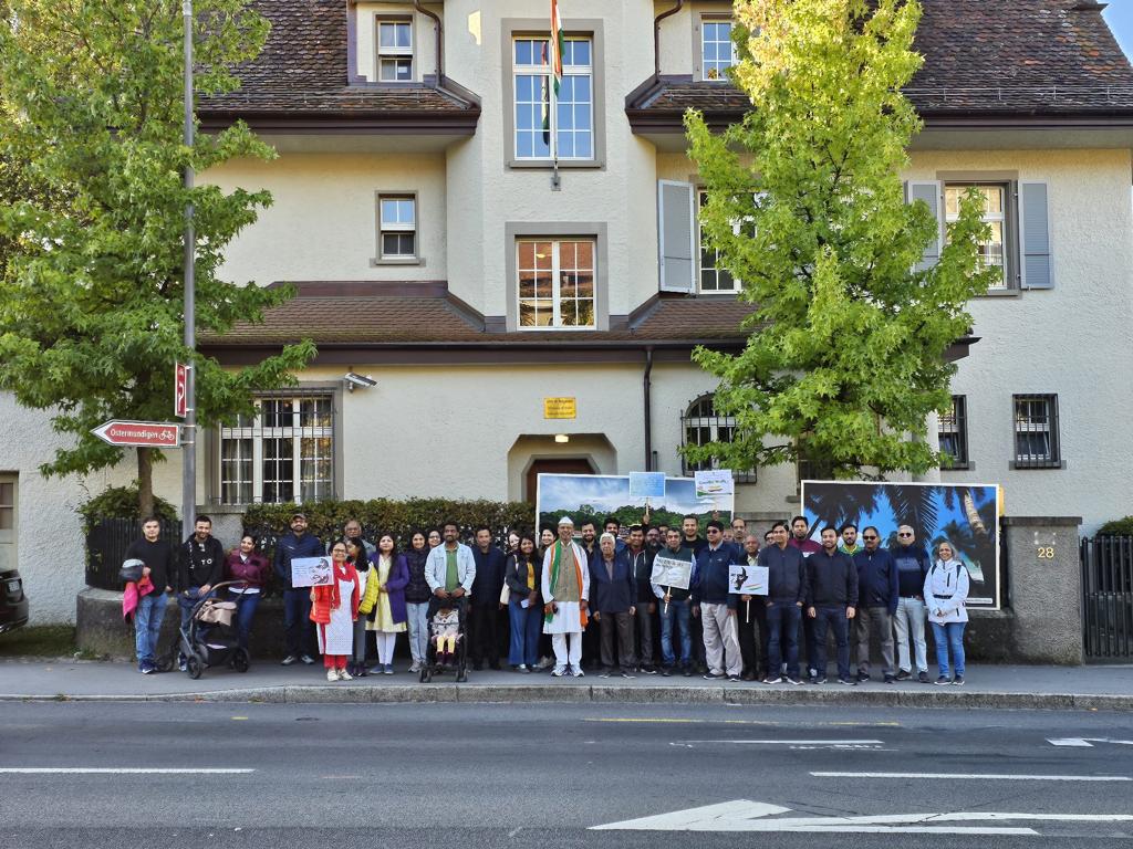  Gandhi walk at Berne on 07 October 2023